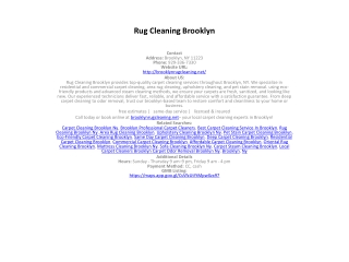 Rug Cleaning Brooklyn
