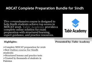 MDCAT Online Preparation Sindh Complete Course