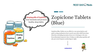 Zopiclone Tablets (Blue)