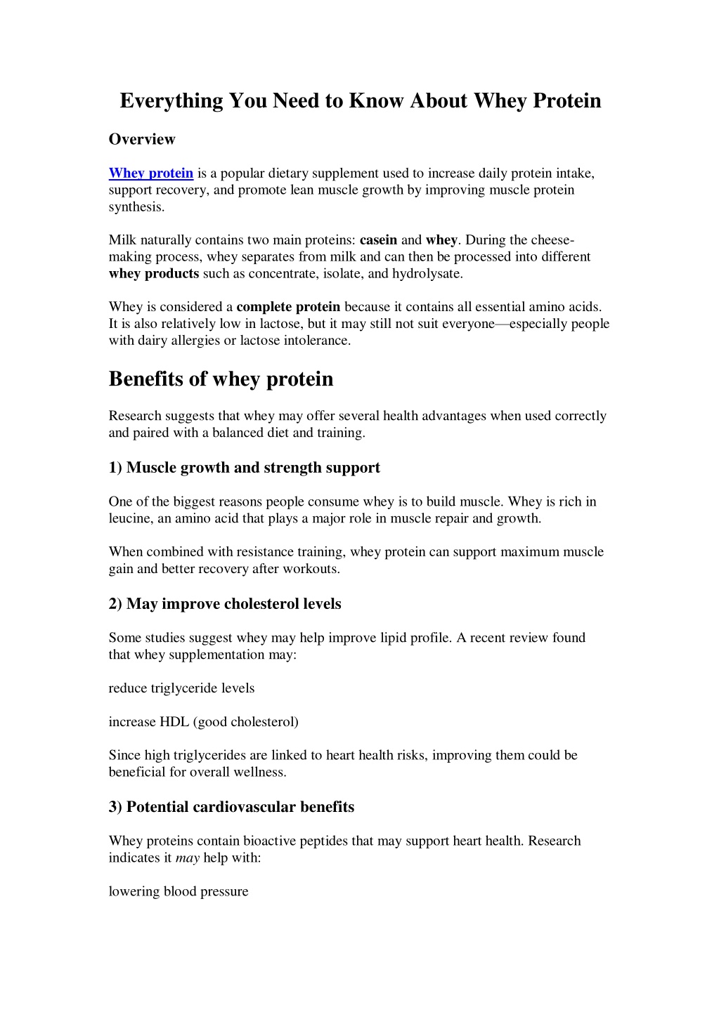 PPT - Everything You Need to Know About Whey Protein PowerPoint ...