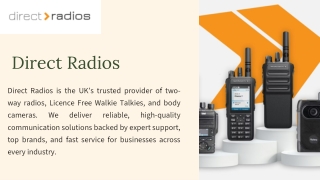 Digital Mobile Radio Systems for Vehicles and Control Room Use