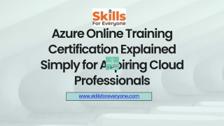 Azure Online Training Certification Explained Simply for Aspiring Cloud Professionals