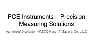 PCE Instruments – Precision Measuring Solutions