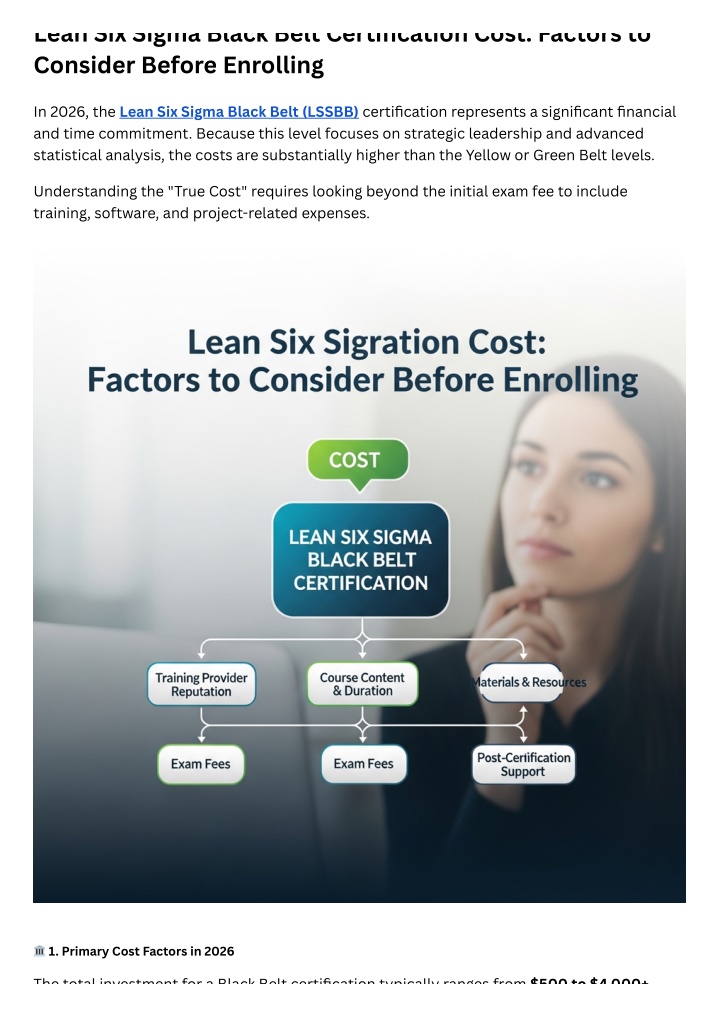 PPT - Lean Six Sigma Black Belt Certification Cost: Factors to Consider ...