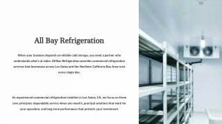 Commercial Refrigeration Systems Built for Business