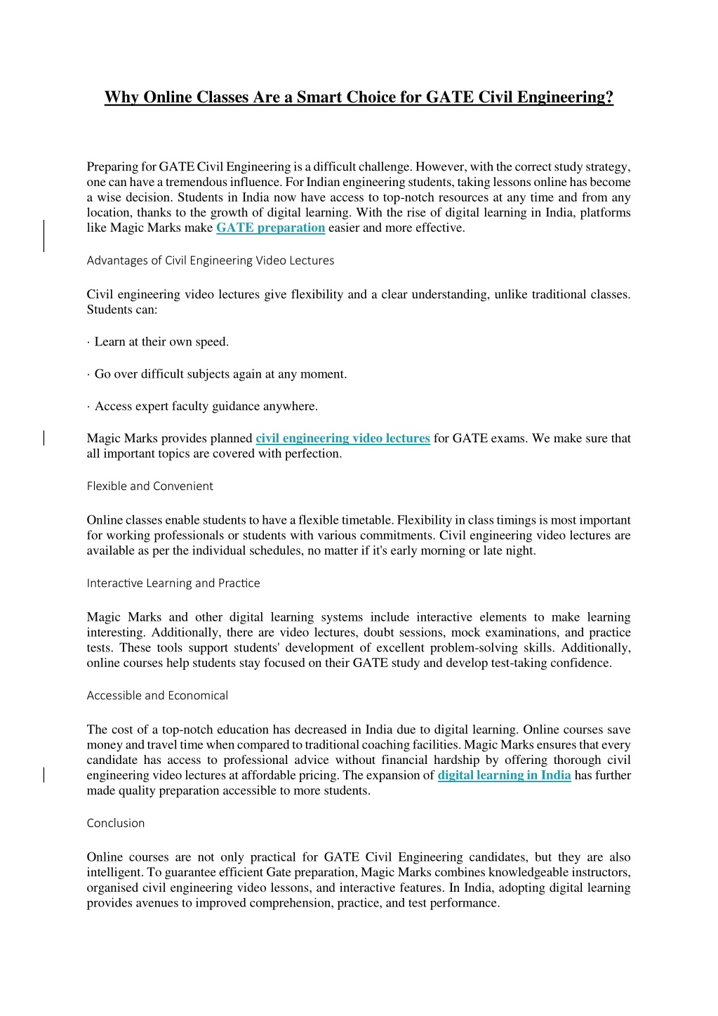 PPT - Why Online Classes Are a Smart Choice for GATE Civil Engineering ...
