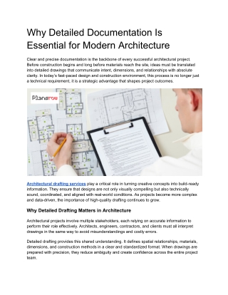 Why Detailed Documentation Is Essential for Modern Architecture