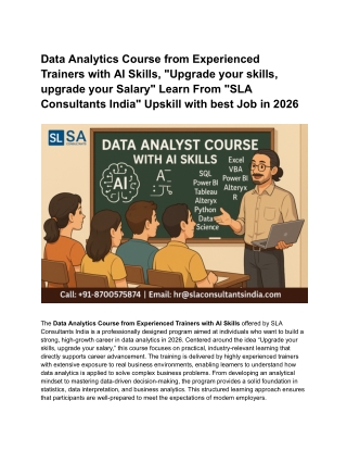 Best Career Oriented Data Analyst Training Institute in Delhi