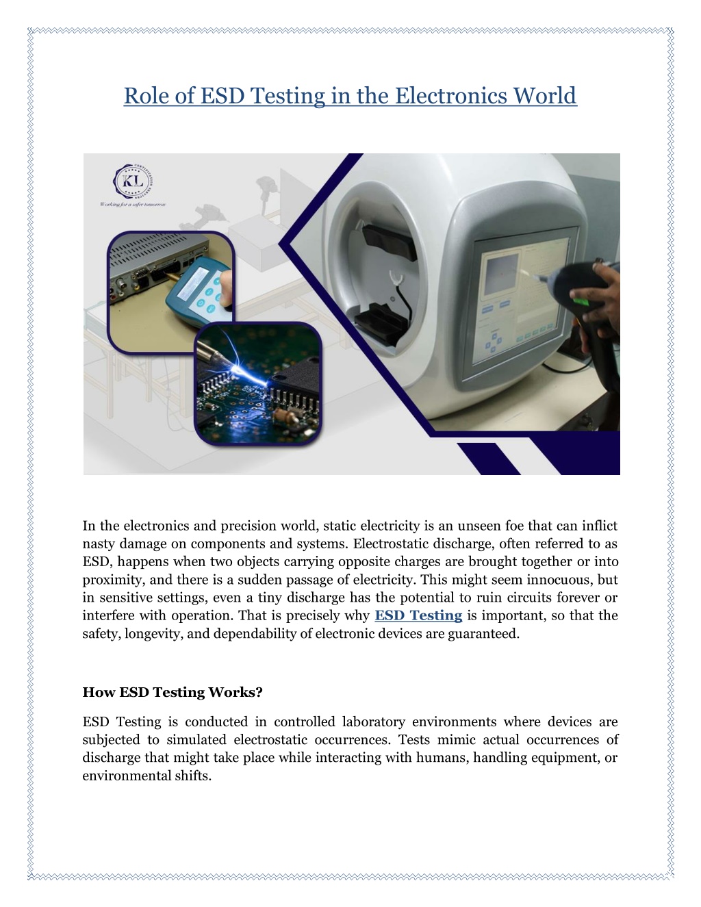 PPT - Role of ESD Testing in the Electronics World PowerPoint ...