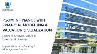 PGDM in Finance with Financial Modelling & Valuation