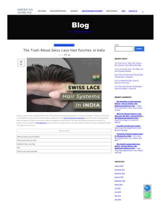 The Truth About Swiss Lace Hair Patches in India