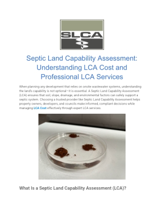 Land Capability Assessments in Victoria | Council-Compliant LCA