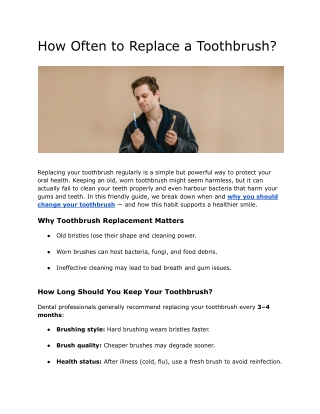 How Often to Replace a Toothbrush_