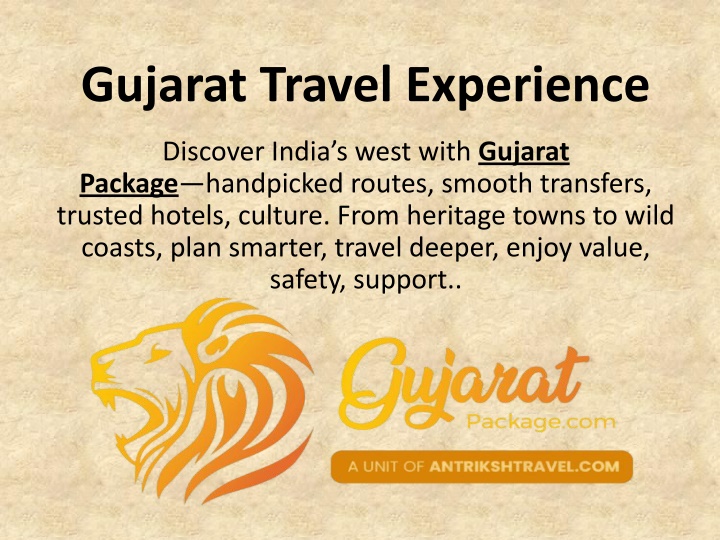 PPT - gujarat tour packages from major cities.pptx PowerPoint ...