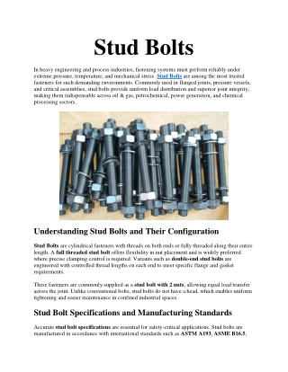 Stud Bolts