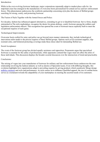 Walk the Line: Fashion Meets Function in Combat Boots