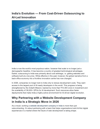 Why 2026 Is the Year to Partner With an AI-First Website Development Company in India
