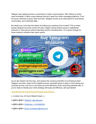 It Is High time Buy Telegram Accounts (trusted)