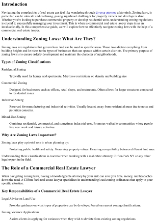 Navigating Zoning Laws with the Help of a Commercial Real Estate Lawyer