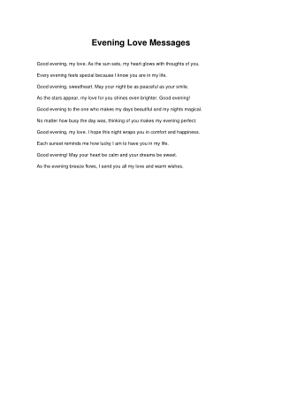 evening_love_messages