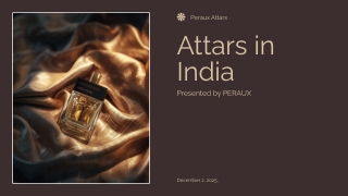 Best Attars in India by Peraux.