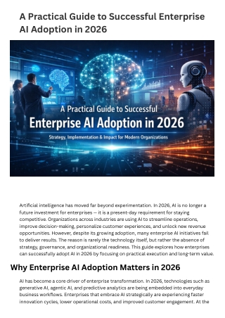 A Practical Guide to Successful Enterprise AI Adoption in 2026