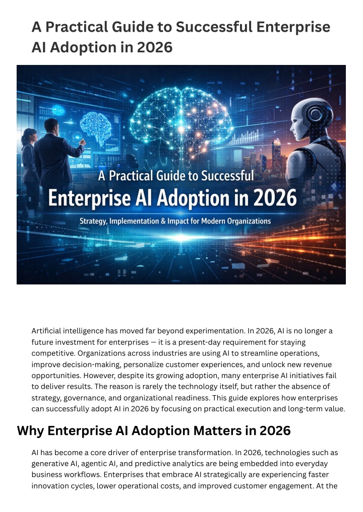 PPT - A Practical Guide to Successful Enterprise AI Adoption in 2026 ...