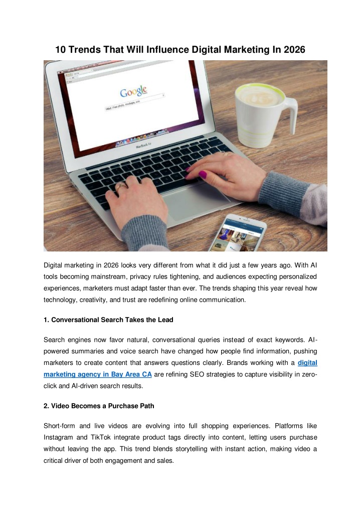 PPT - 10 Trends That Will Influence Digital Marketing In 2026 ...