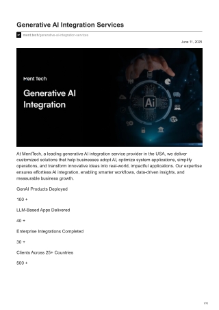 ment.tech-Generative AI Integration Services