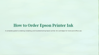 How to Order Epson Printer Ink (Steps Guide)