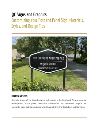 Customizing Your Post and Panel Sign: Materials, Styles, and Design Tips