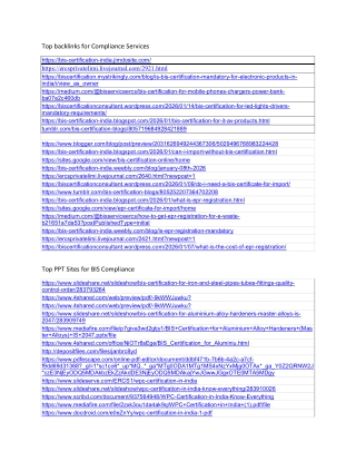 Top Backlinks for Compliance Services