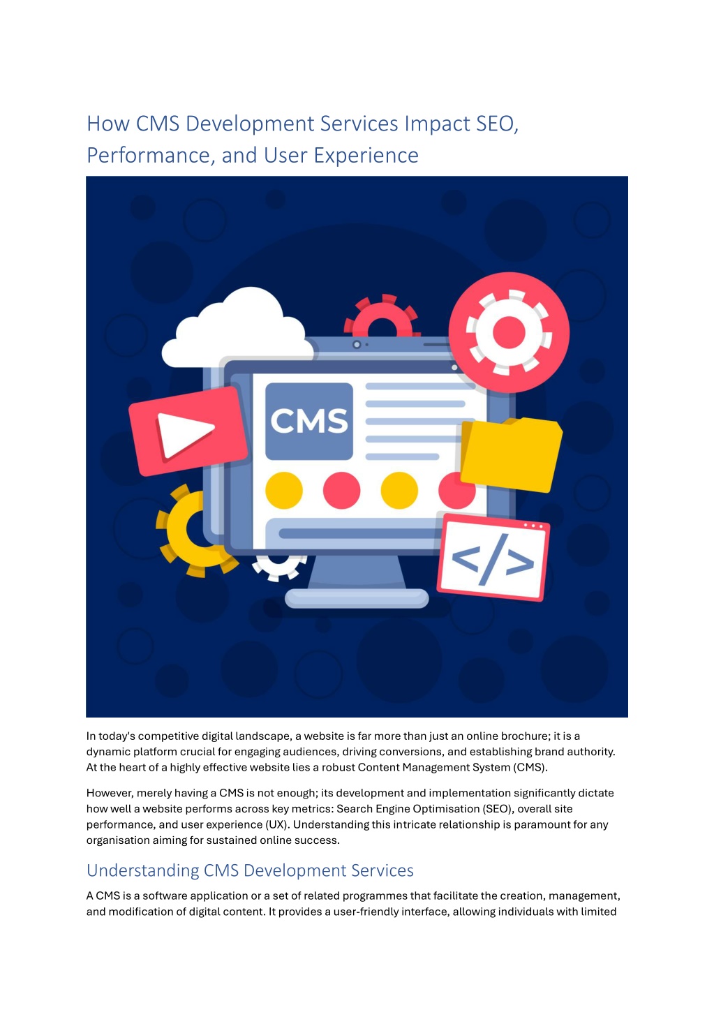 PPT - How CMS Development Services Impact SEO, Performance, and User ...
