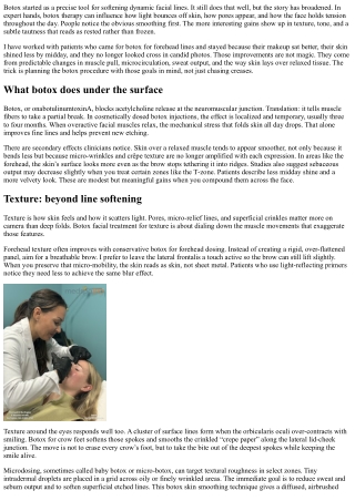 Skin Improvement with Botox: Texture, Tone, and Tautness