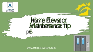Home Elevator Maintenance Tips  (1)