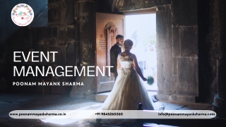 Event Management by Poonam Mayank Sharma: Planning and Design