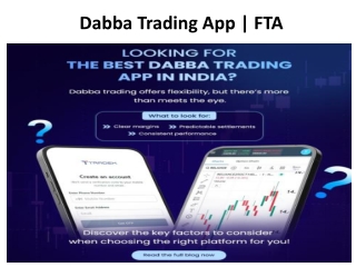 Dabba Trading App| FTA
