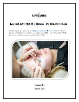 Eyelash Extensions Torquay | Renelashes.co.uk