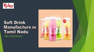 Soft Drinks Manufacturers in Tamil Nadu