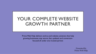 Your Complete Website Growth Partner