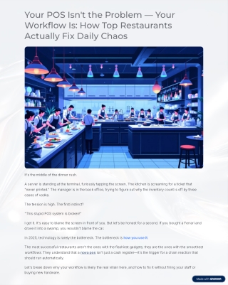 Your POS Isn't the Problem 4 Your Workflow Is How Top Restaurants Actually Fix Daily Chaos