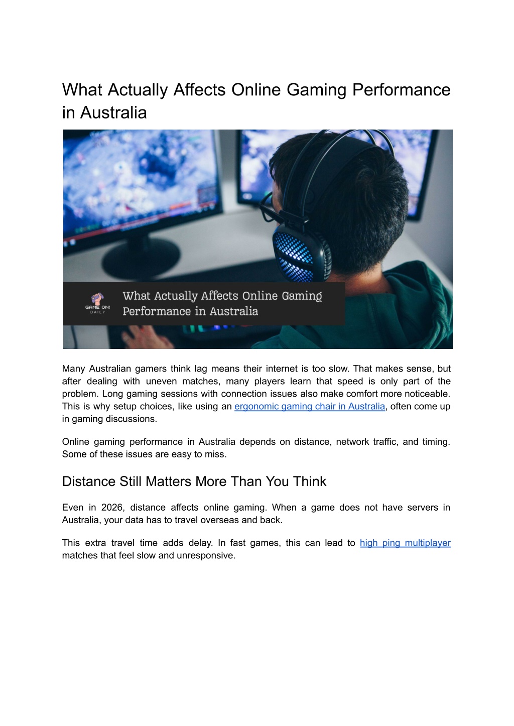 PPT What Actually Affects Online Gaming Performance In Australia What Actually Affects Online Gaming Performance L 