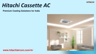 Hitachi Cassette AC premium cooling solutions in India.