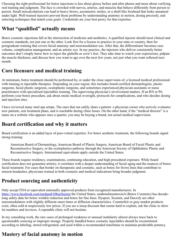 PPT - Professional Botox Injections: Credentials to Look For PowerPoint ...