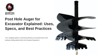Post Hole Auger for Excavator Explained Uses, Specs, and Best Practices