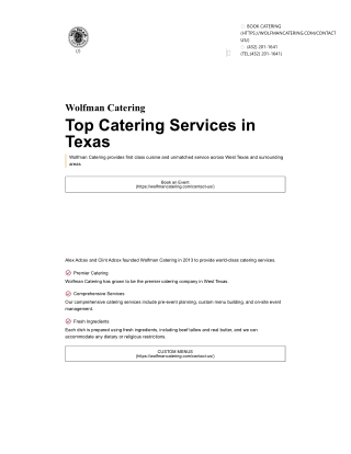 Catering Midland TX: Wolfman Catering