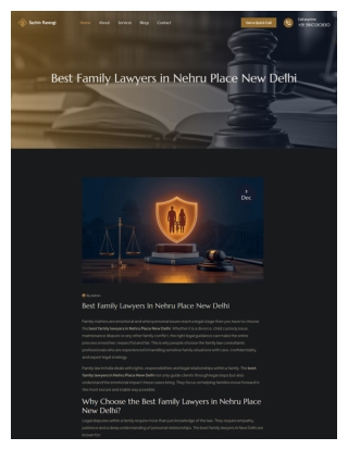 Best Family Lawyers in New Delhi – Trusted Legal Support for Family Matters