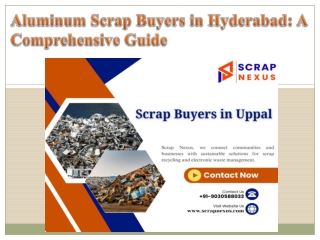 Aluminum Scrap Buyers in Hyderabad A Comprehensive Guide