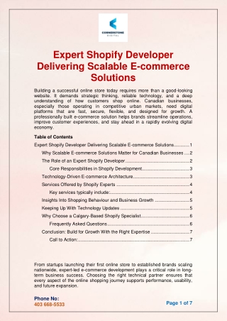 Expert Shopify Developer Delivering Scalable E-commerce Solutions