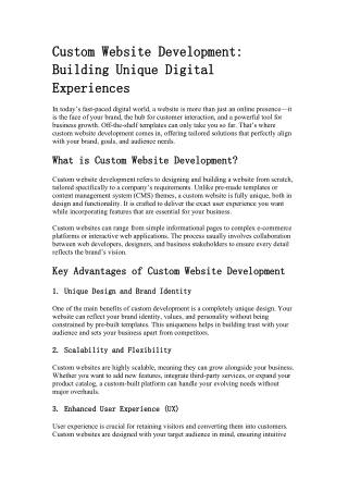 custom custom website building building unique